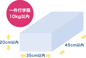 1個につき重量10kg以内